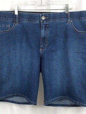 Lee Riders Denim Jean Shorts Women's Plus Size 24W Blue